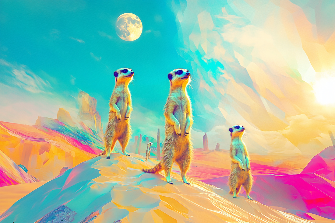 Surreal Meerkats Acrylic Print