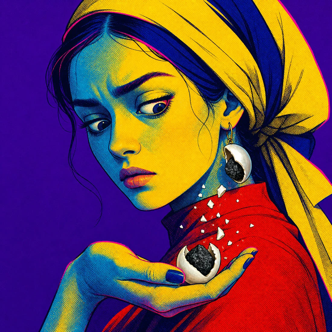 Girl with a Pearl Earring — Broken Prestige Canvas - Artwork