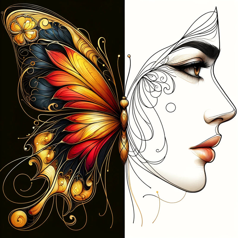 Elegance and Contrast Canvas