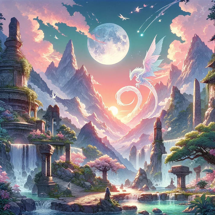 Mystical Mountain Sanctuary Canvas