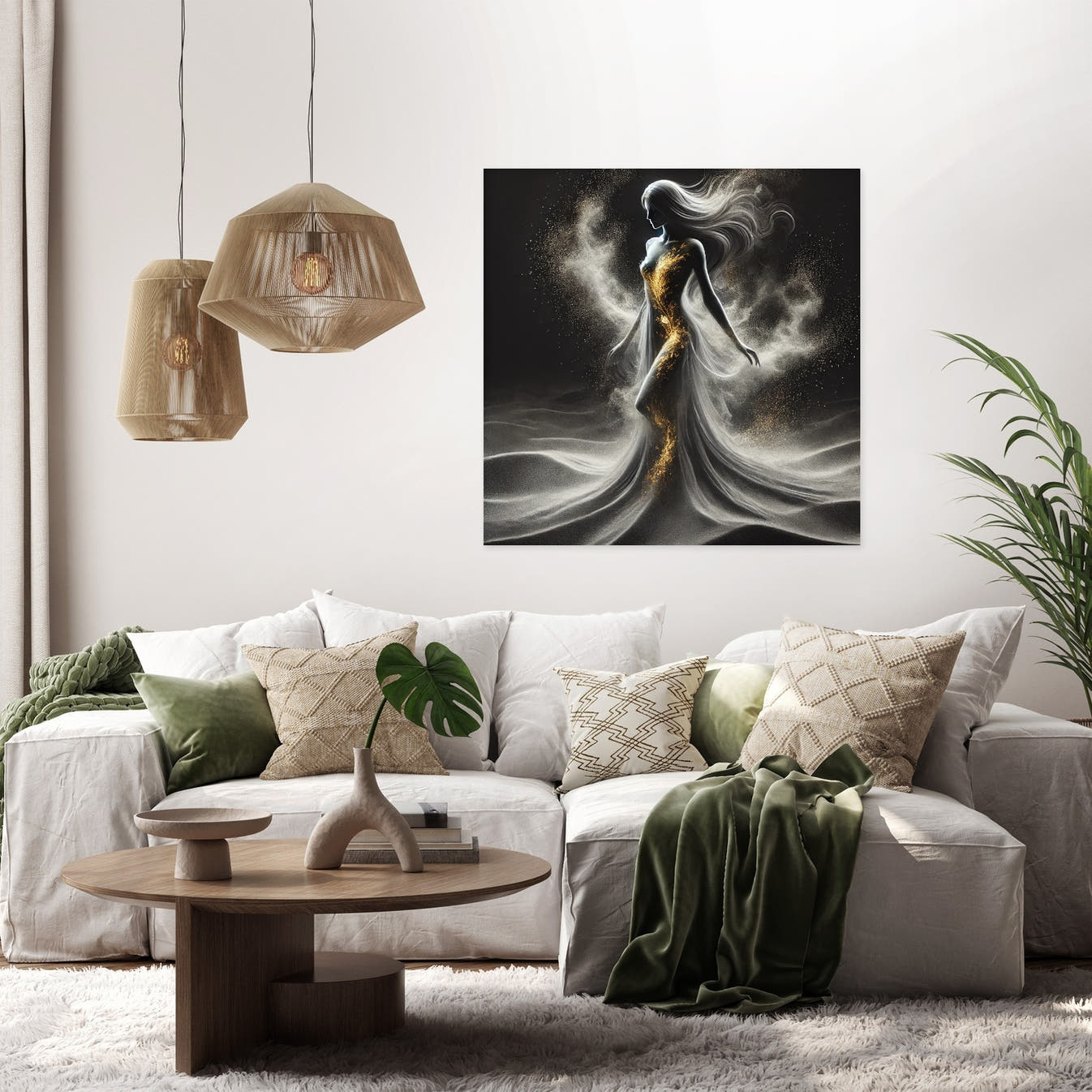 Ethereal Sand Woman Canvas - Secondary Image 2