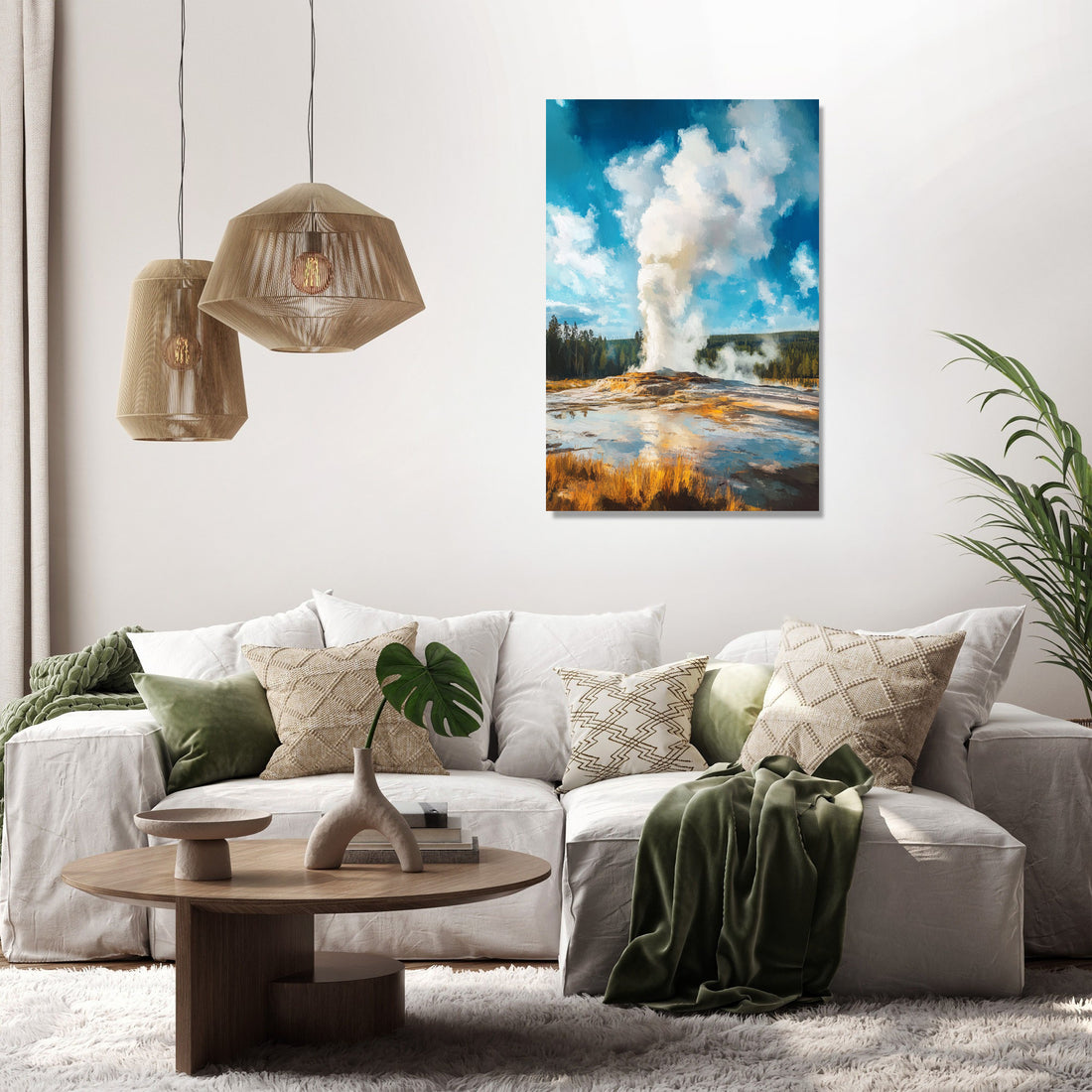 Yellowstone Geyser Canvas - Secondary Image 2