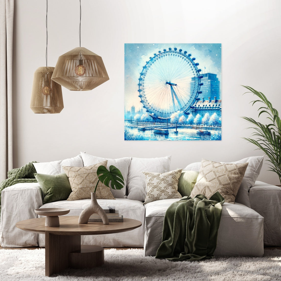 Winter's Gaze London Eye Canvas - Secondary Image 2
