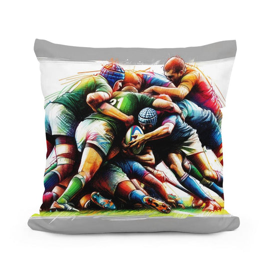 Scrum Sketch Cotton Cushion - Main Image