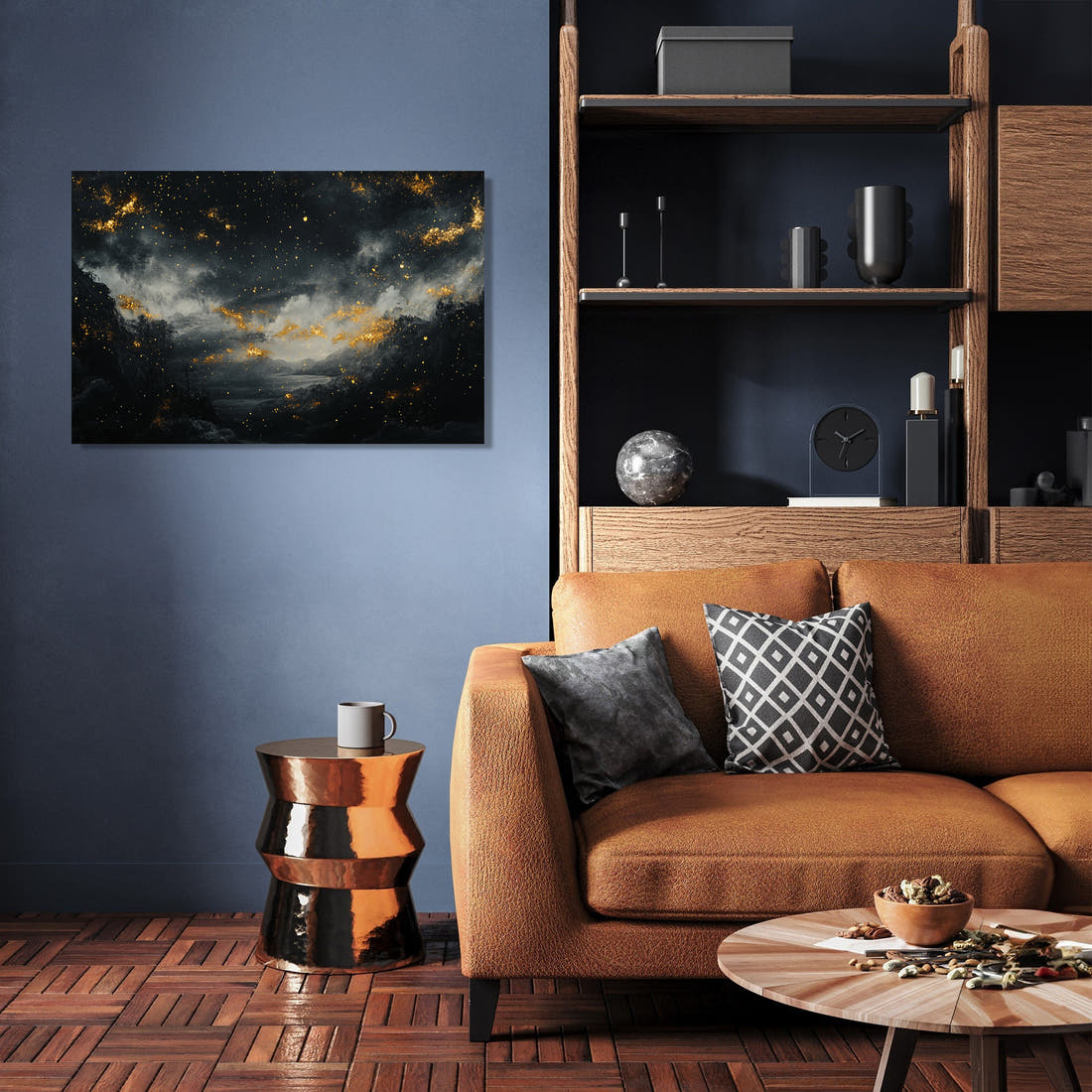 Golden Stars on Shadowed Canvas - Secondary Image 3