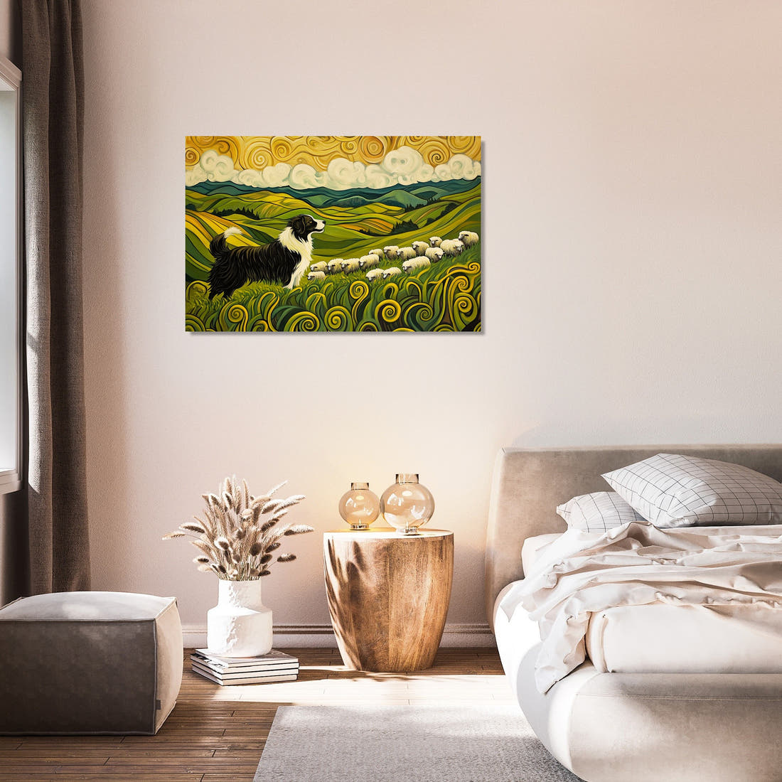 Energetic Border Collie Canvas - Secondary Image 7