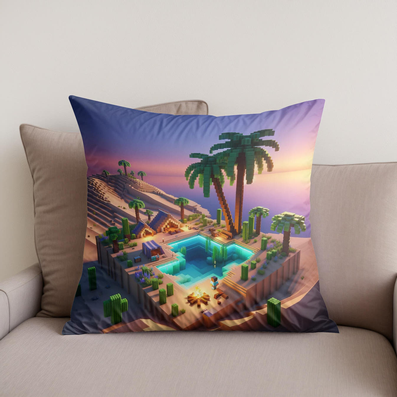 Desert Dusk Cotton Cushion - Secondary Image