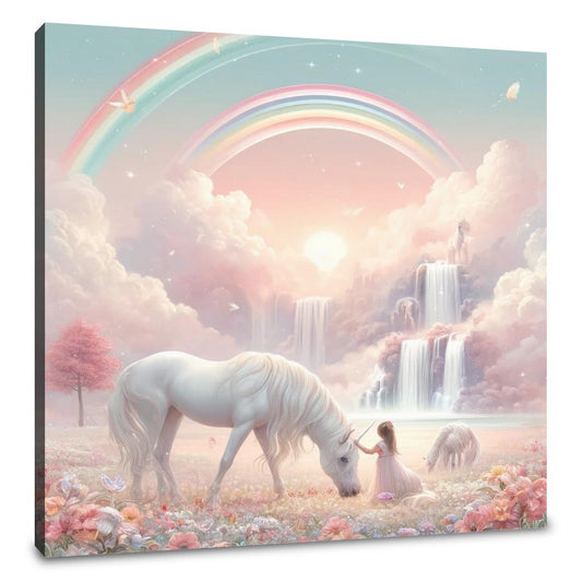Enchanted Unicorn Meadow Canvas - Main Image