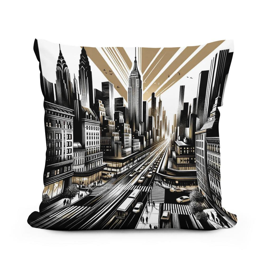City Pulse: Urban Rhythms Cotton Cushion - Main Image