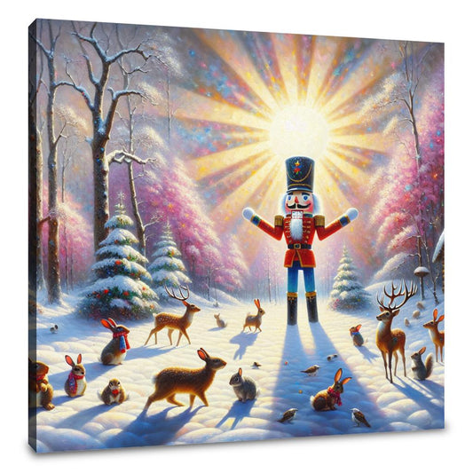 Nutcracker's Festive Woodland Canvas - Main Image
