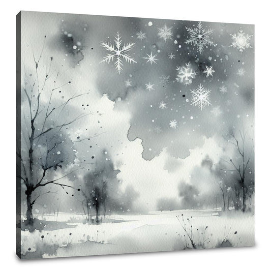 Winter's Whispering Snowfall Canvas - Main Image