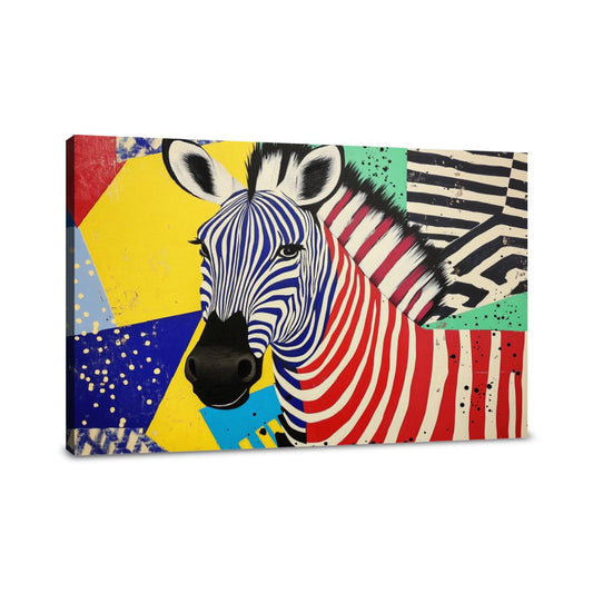 Striped Zebra Pop Canvas - Main Image