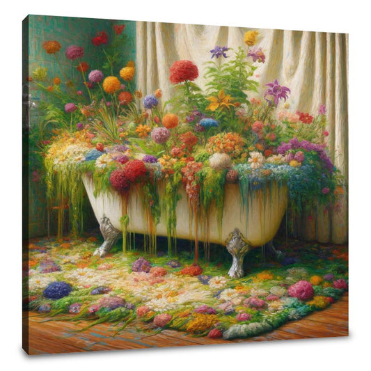Botanical Bath Bloom Canvas - Main Image