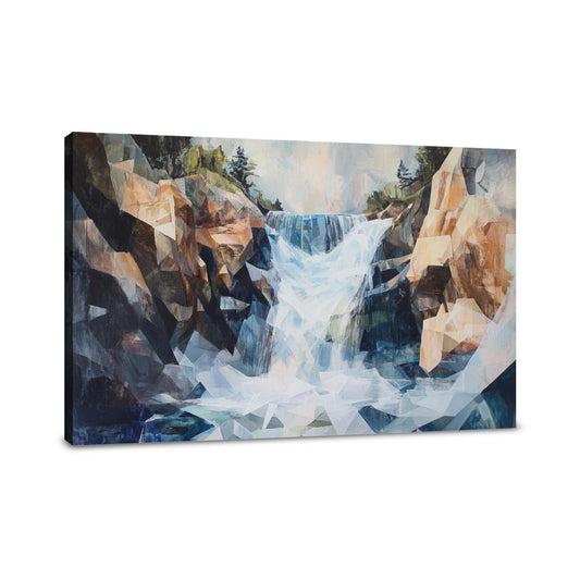 Geometric Waterfall Chaos Canvas - Main Image