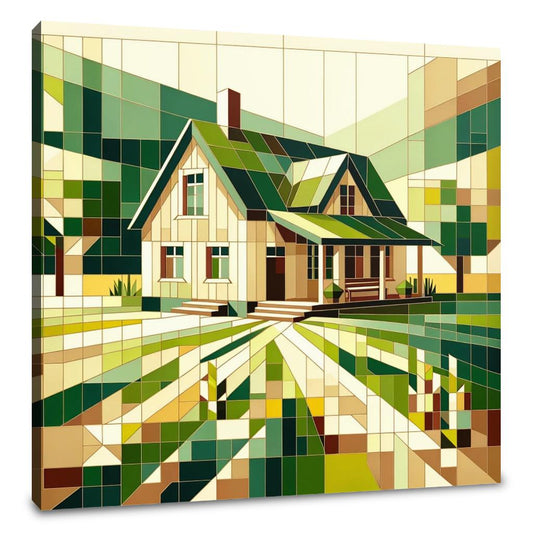 Countryside Geometry Canvas - Main Image