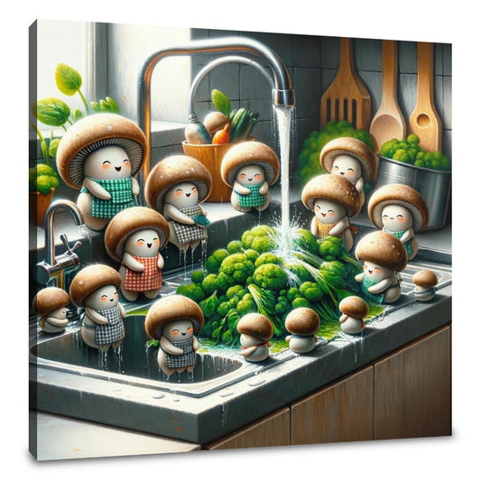 Merry Mushrooms Rinse Canvas - Main Image