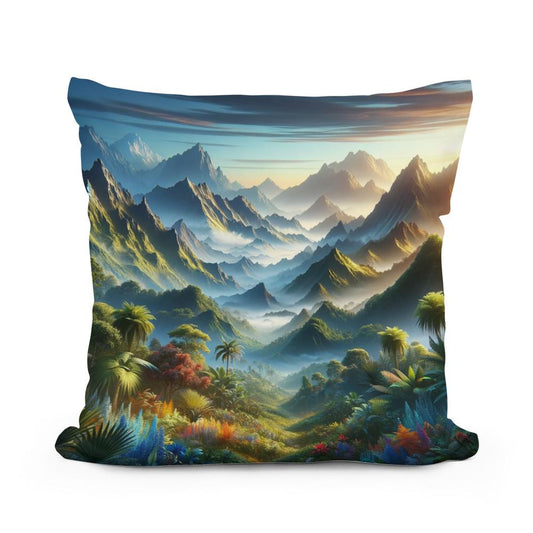 Mountain Tropics Symphony Cotton Cushion - Main Image