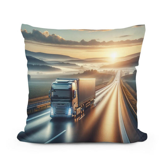 Dawn on the Autobahn Cotton Cushion - Main Image