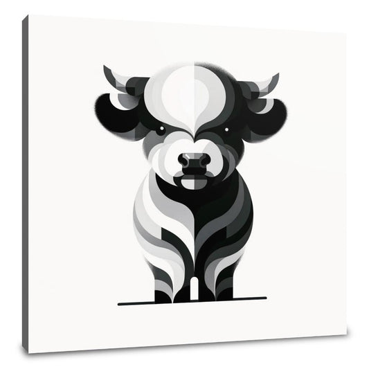 Cute Highland Silhouette Canvas - Main Image