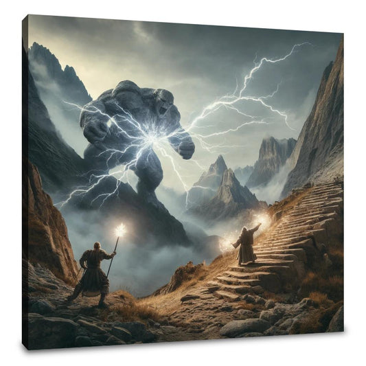 Mountain Pass Showdown Canvas - Main Image