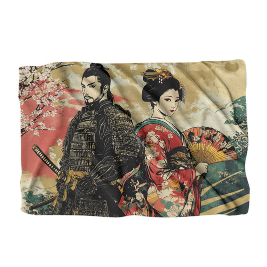 Couverture de samouraï et de geisha