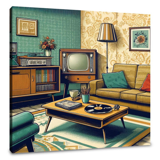 1950s Living Room Canvas - Main Image