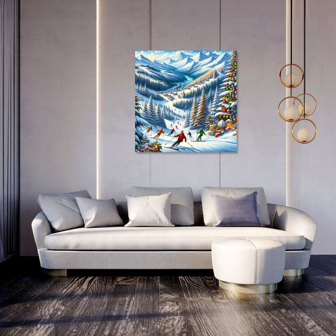 Holiday Slopes Canvas - Secondary Image