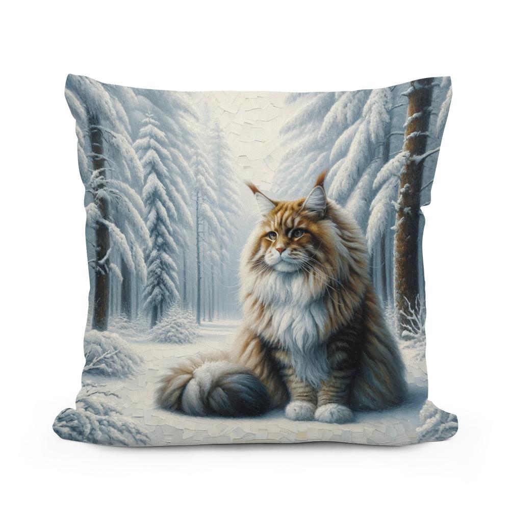 Winter's Majesty Cotton Cushion - Main Image