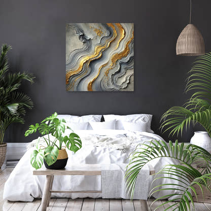 Golden Elegance Flow Canvas - Secondary Image 6
