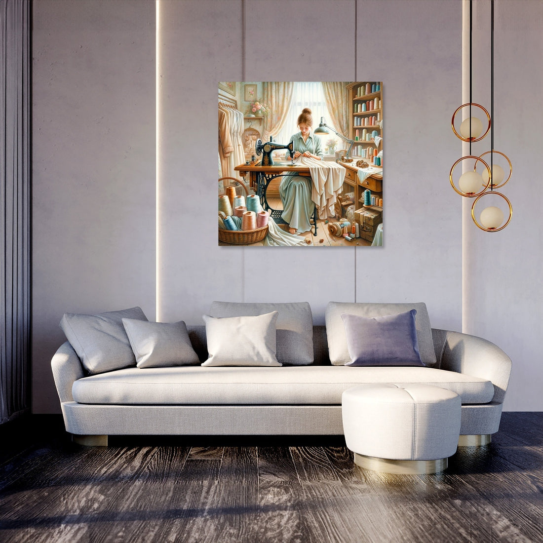 Seamstress's Dedication Canvas - Secondary Image