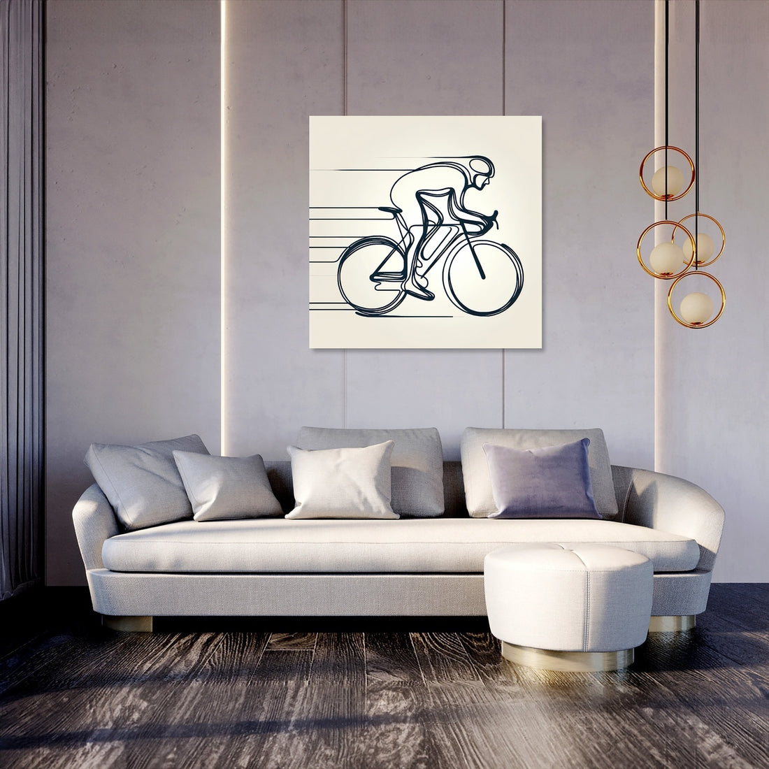 Dynamic Cyclist Canvas - Secondary Image
