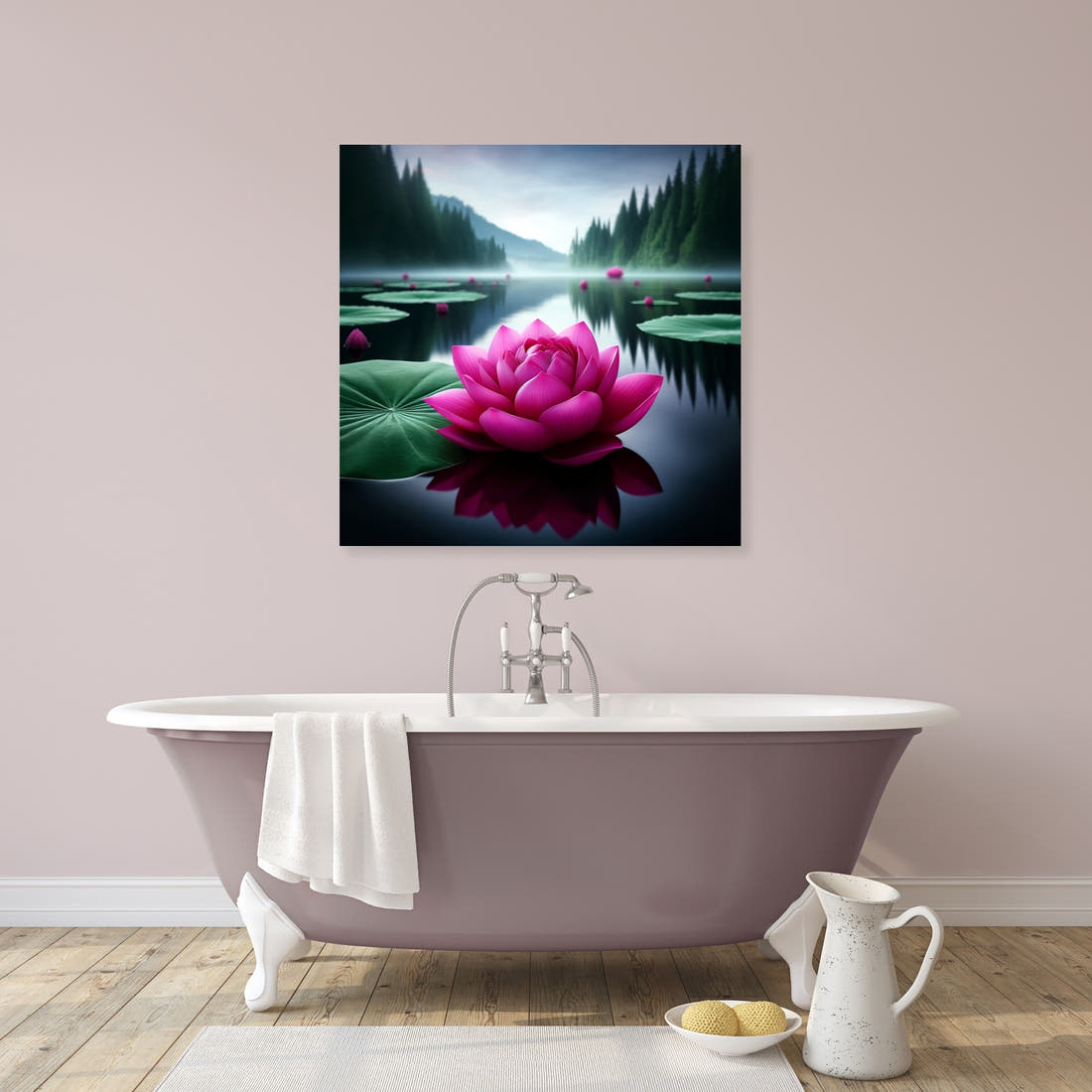 Lotus Tranquility Canvas - Secondary Image 2
