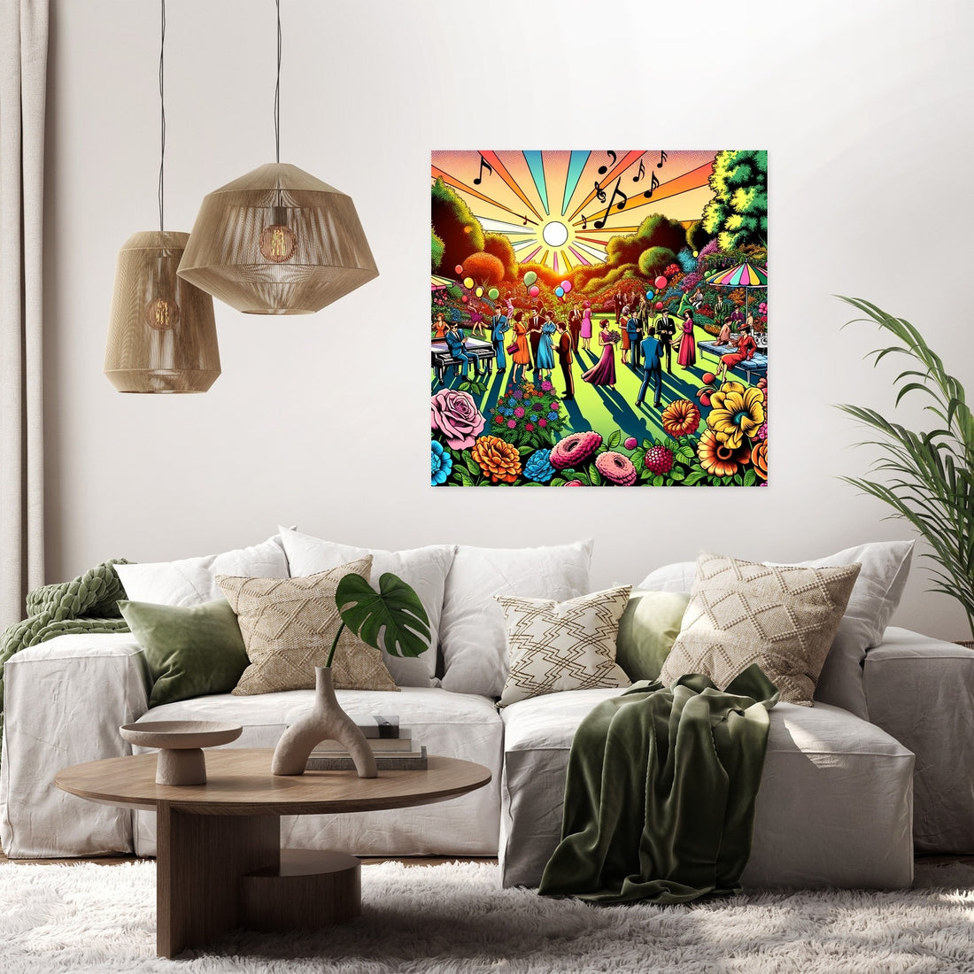 Pop Art Garden Soirée Canvas - Secondary Image 2