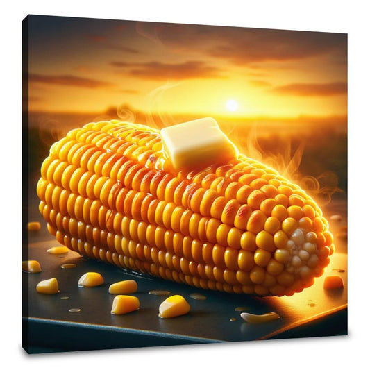 Sunset Grilled Corn Canvas - Main Image