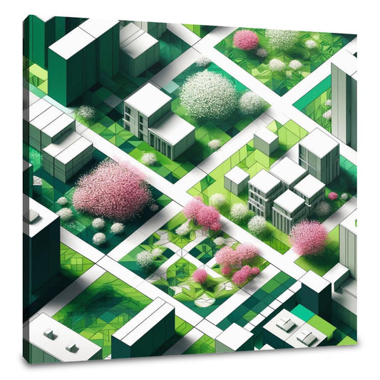 Spring Park Geometry Canvas - Main Image
