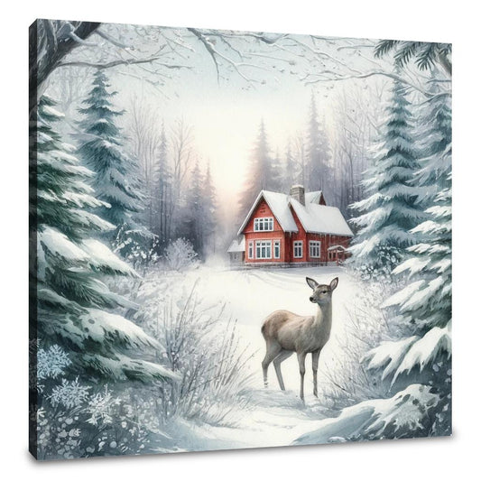 Winter's Gentle Gaze Canvas - Main Image