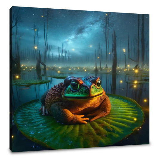 Giant Toad of the Enchanted Marsh Canvas - Main Image