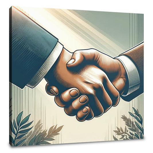 Trustful Handshake Canvas - Main Image