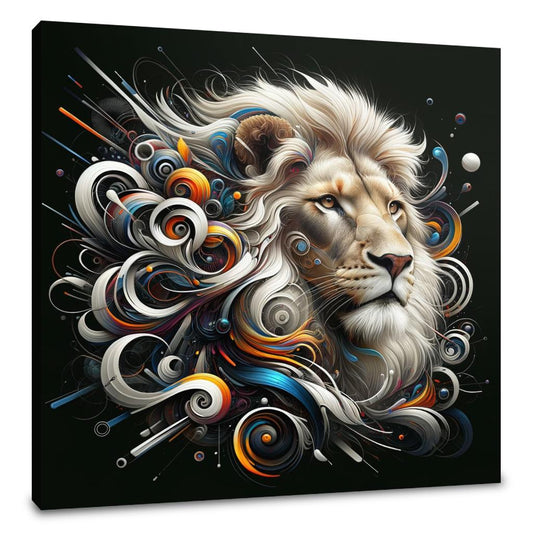 Modern Lion Wall Art Canvas - Main Image