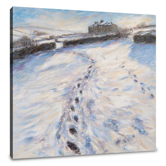 Brontë Parsonage Winter Canvas - Main Image