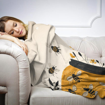 Embroidered Honey Jar Blanket - Secondary Image