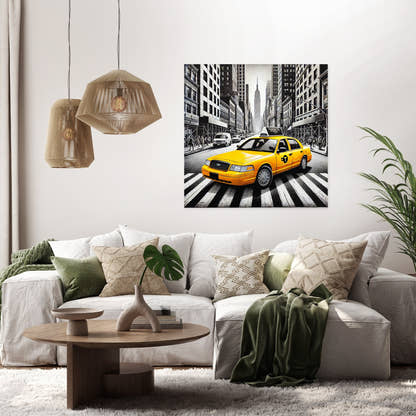 Yellow Taxi Canvas - Secondary Image 2