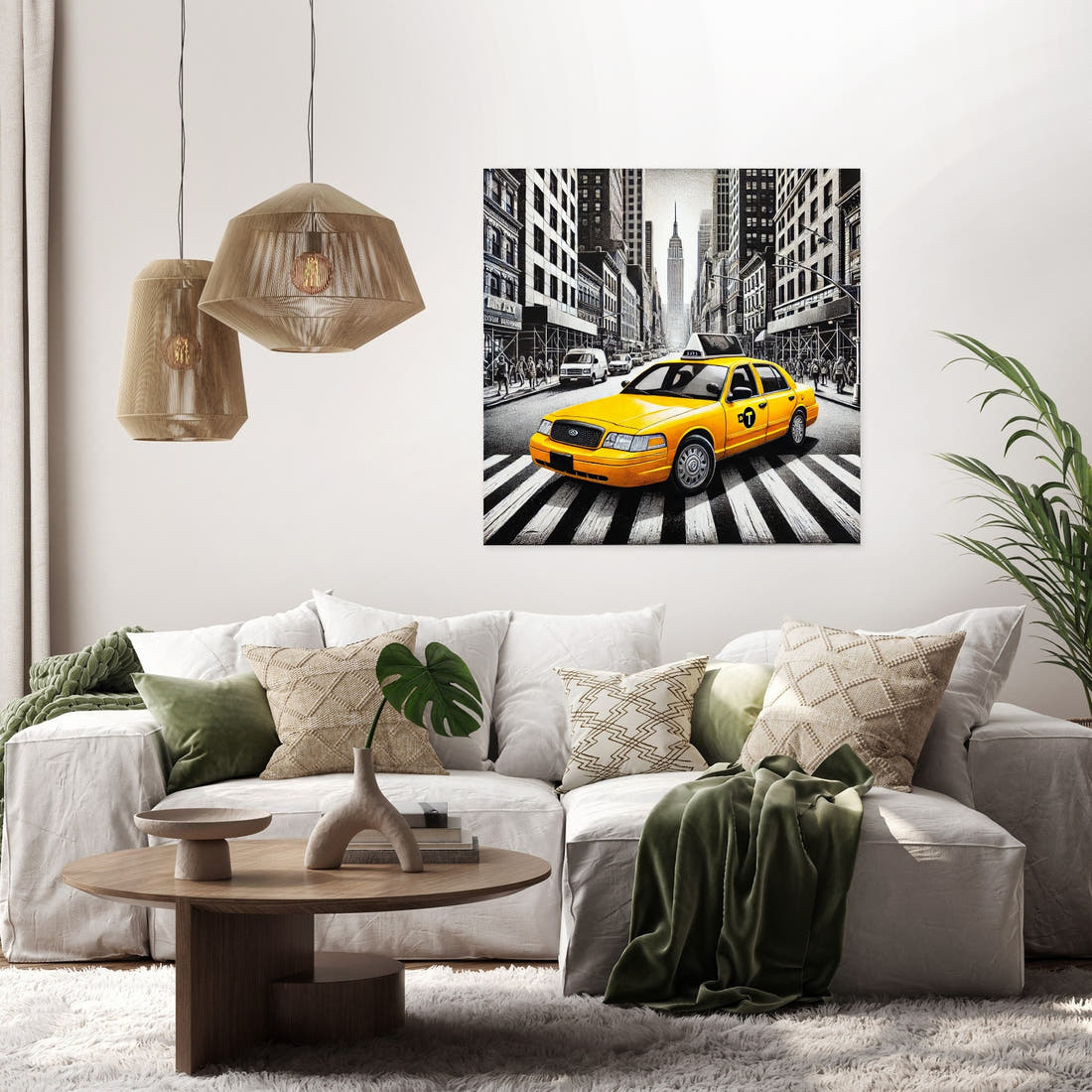 Yellow Taxi Canvas - Secondary Image 2
