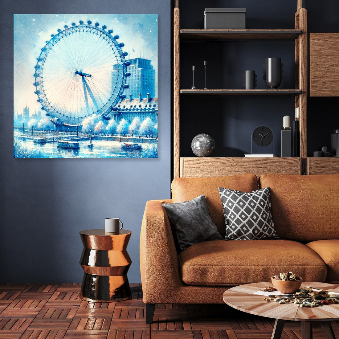 Winter's Gaze London Eye Canvas - Secondary Image 3