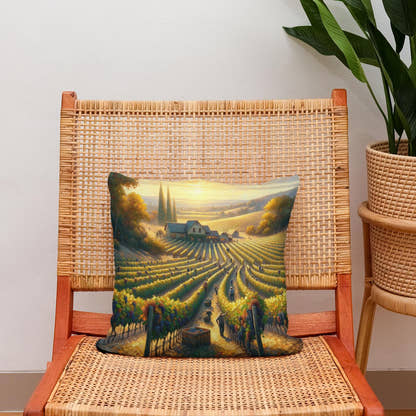 Harvest Vineyard Cotton Cushion - Secondary Image 2