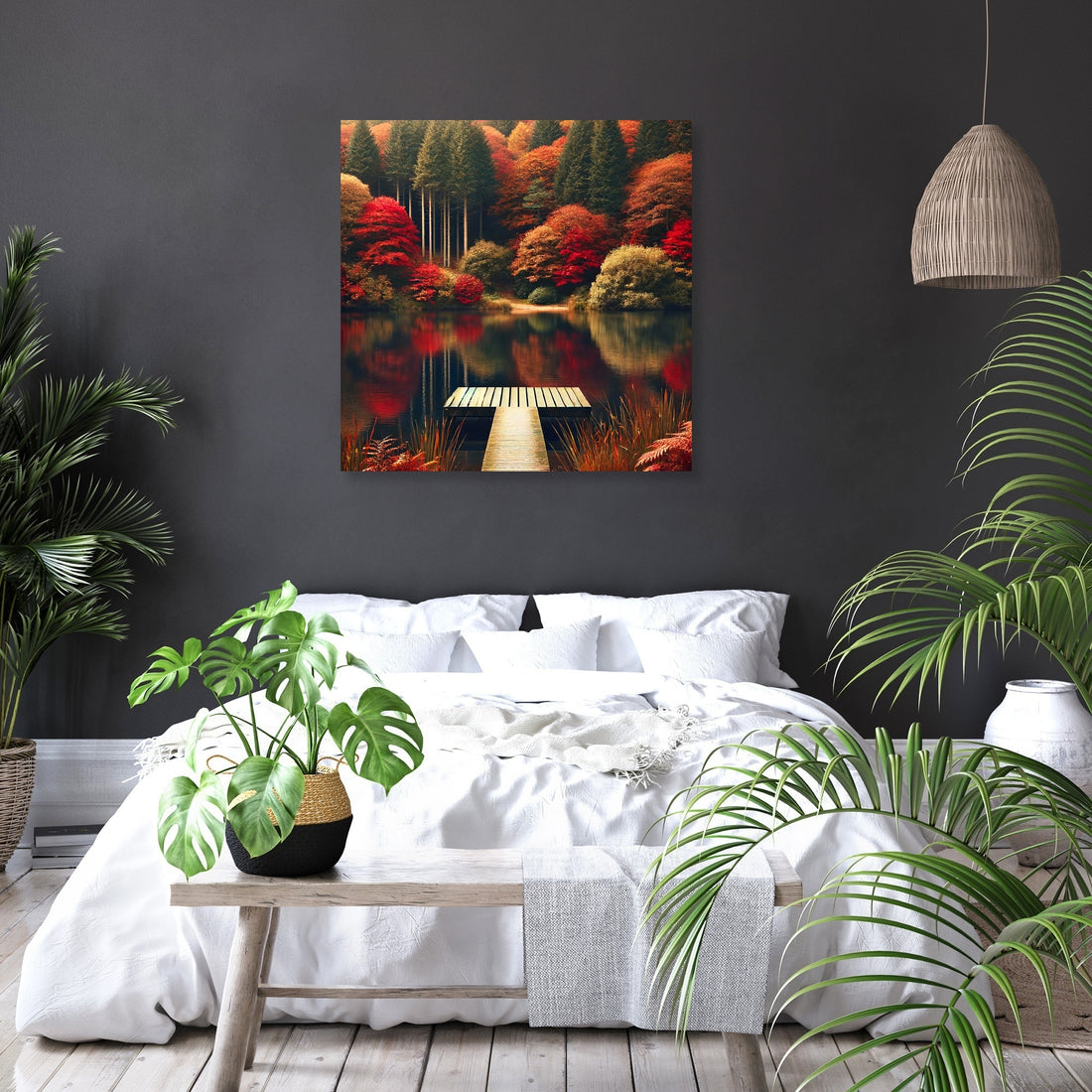 Autumn Lake Tranquillity Canvas - Secondary Image 6