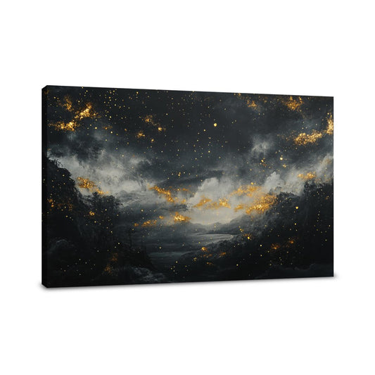 Golden Stars on Shadowed Canvas - Main Image