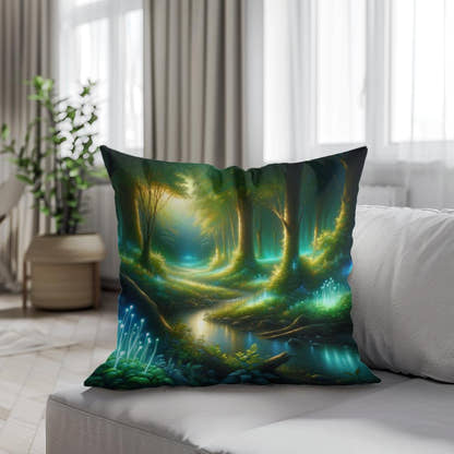 Enchanted Glade Forest Cotton Cushion - Secondary Image 4