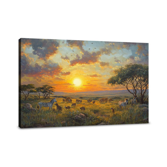 Safari Sunset Canvas - Main Image