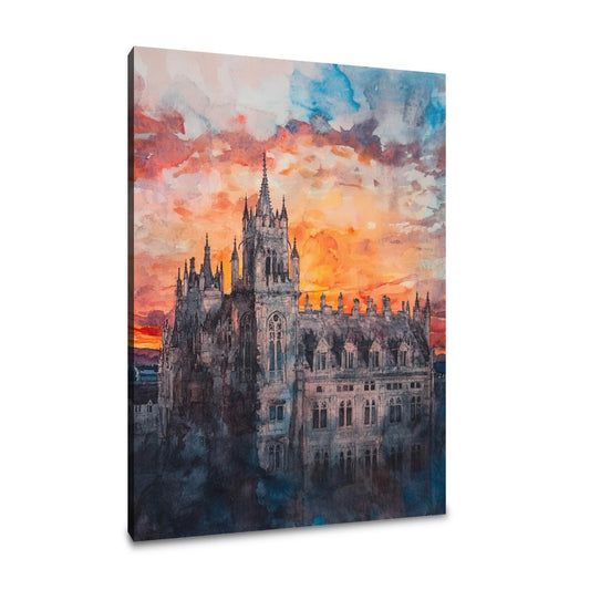 Marischal Sunset Reflection Canvas - Main Image